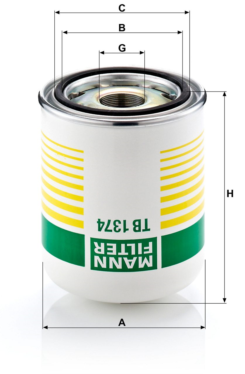 HAVA KURUTUCU KARTUS FILTRE UNIVERSAL TB 1374 X  A-136mm B-100mm C-111mm G-M39x1.5 H-165mm